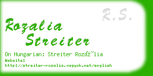 rozalia streiter business card
